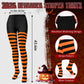 4 PCS Halloween Costume Set for Women Adult, Perfect for Halloween | All-in-One Halloween Costume Set with Double-Sided Poncho, Striped Tights, Candy Bag for Halloween Cosplay