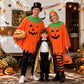 4 PCS Halloween Costume Set for Women Adult, Perfect for Halloween | All-in-One Halloween Costume Set with Double-Sided Poncho, Striped Tights, Candy Bag for Halloween Cosplay