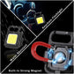 COB Rechargeable Keychain Flashlight 2Pack, High Lumen Super Bright LED Work Light with Magnet,Clip,Bottle Opener for Dog Walking,Car Repair, Emergency,Camping,EDC