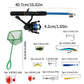 Beginner Fishing Set Fishing Tackles Including Reel Telescopic Rod Float Baits Hook Connector Landing Net & Storage Bag Rod - Green Set 2 - Size 1 Pack
