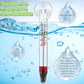 2 Pcs Floating Aquarium Thermometers, Floating Glass Aquarium Thermometer with Suction Cup, Mercury Free Large Standing Thermometer for Freshwater and Saltwater Fish