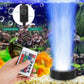 Aquarium Bubble Light LED Fish Tank Bubbler Light, Remote Controlled Aquariums Air Stone Disk Lamp with 16 Color Changing, 4 Lighting Effects for Tanks and Ponds