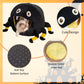 Black Spider Cat Nest Halloween Puppy Cave Warm Kitten Bed with Removable Washable Cushion