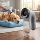 2-in-1 Pet Hair Vacuum Grooming Brush Dog Cat Deshedding Tool with Suction & Soft Rubber Massage Nubs for Home Cleaning & Pet Care Powered by Dry Cells (Batteries Not Included)