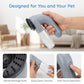 2-in-1 Pet Hair Vacuum Grooming Brush Dog Cat Deshedding Tool with Suction & Soft Rubber Massage Nubs for Home Cleaning & Pet Care Powered by Dry Cells (Batteries Not Included)