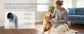 2-in-1 Pet Hair Vacuum Grooming Brush Dog Cat Deshedding Tool with Suction & Soft Rubber Massage Nubs for Home Cleaning & Pet Care Powered by Dry Cells (Batteries Not Included)