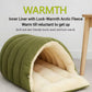 Cozy Monster Cat Bed, Cave Style Pet Bed, Cat Beds for Indoor Cats, Cat Cave Bed Cat Tent with Removable Cushion, Warm Cave Nest Sleeping Bed Puppy House for Cats Small Dogs - Green - Size 43cm*40cm*28cm