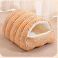 Cozy Monster Cat Bed, Cave Style Pet Bed, Cat Beds for Indoor Cats, Cat Cave Bed Cat Tent with Removable Cushion, Warm Cave Nest Sleeping Bed Puppy House for Cats Small Dogs - Pink - Size 30cm*28cm*20cm
