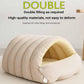 Cozy Monster Cat Bed, Cave Style Pet Bed, Cat Beds for Indoor Cats, Cat Cave Bed Cat Tent with Removable Cushion, Warm Cave Nest Sleeping Bed Puppy House for Cats Small Dogs - Pink - Size 43cm*40cm*28cm