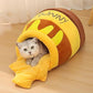 Cozy Honeypot Shaped Cat Bed with Removable Mat - Washable, Super Soft, and Warm Indoor Nest for Kittens and Puppies