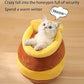 Cozy Honeypot Shaped Cat Bed with Removable Mat - Washable, Super Soft, and Warm Indoor Nest for Kittens and Puppies