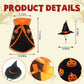 Halloween Cat Costume Cloak Witch Hat Pet Accessories Halloween Adjustable Pumpkin Pet Costumes Clothes Set, Halloween pet Costume Decor Cloak for Cats Dogs Puppy Halloween Carnival Party Supplies