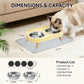 Cat Feeder Elevated Cat Feeder Dual-Bowl Cat Feeder Cat Food Bowl Cat Water