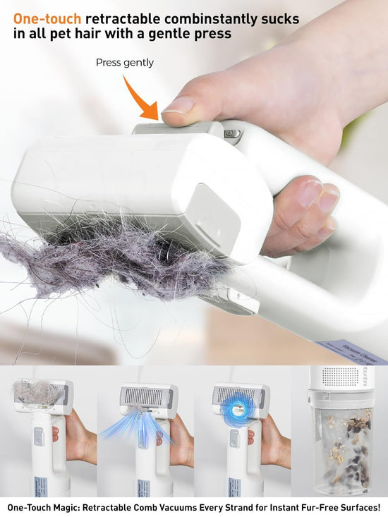 Pet Grooming Vacuum Dog Grooming Vacuum Cat Hair Removal Tool Slicker Brush Set