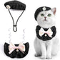 Cat Beret Cat Headscarf Pet Outfit Cat Accessories Halloween Pet Costume - Pink