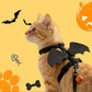 Cat Harness and Leash with Bat Wings, Escape Proof Leash | Halloween Costumes, Thickened Polyester Fabric, Lightweight Felt, Adjustable Vest, Easy Control, for Small Dogs Cats Rabbits - Black - Size M