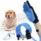 Dog Washing Hose Attachment, Dog Bath Brush Gloves with 66 Inch Hose Dog Shower Attachment with Massage & Deshedding Function, Universal Faucet Adapter for Indoor Outdoor Pet Bathing Grooming