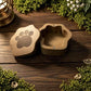 Wooden Pet Cremation Box for Cats and Dogs Paw Shape Paw Print Lid Design, Magnetic Closure, Memorial Keepsake, Natural Wood Finish, Fits Cats & Dogs