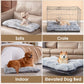 Fluffy Dog Crate Bed for Extra Large Dogs, Plush Faux Fur Pad, Calming Anti Anxiety XL Bed for Crate, Washable Soft Warm Dog Mat with Non-Slip Bottom - Dark Gray - Size 44"L x 33"W
