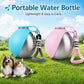 Portable Dog Water Bottle 2-In-1 Dog Water Dispenser Stainless Steel Pet Water