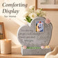 Pet Memorial Stone for Loss of Dog or Cat-Resin Dog Memorial Gifts with Flower Language Design-Heartfelt Pet Loss Sympathy Gift-Dog Passing Away Remembrance Keepsake - Gray - Size Angel heart