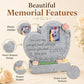 Pet Memorial Stone for Loss of Dog or Cat-Resin Dog Memorial Gifts with Flower Language Design-Heartfelt Pet Loss Sympathy Gift-Dog Passing Away Remembrance Keepsake - Gray - Size Angel heart