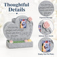 Pet Memorial Stone for Loss of Dog or Cat-Resin Dog Memorial Gifts with Flower Language Design-Heartfelt Pet Loss Sympathy Gift-Dog Passing Away Remembrance Keepsake - Gray - Size Angel heart