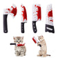 4Pcs Cat Toys, Horror Halloween Knife-Shaped Kitten Catnip Crinkly Sound Toys, Indoor Exercise for All Cat Breeds 6.5 Inches | Crinkly Sound Toys, Indoor Exercise for All Cat Breeds 6.5 Inches