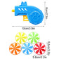 18 Pieces Interactive Cat Fetch Tracking Toys With 5 Colors Flying Propellers for Indoor Pet Kitty Training Chasing，Random color