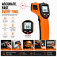 Digital Infrared Thermometer Gun -58°F to 1112°F, Non Contact Infrared Thermometer Laser Temperature Gun for Cooking, BBQ, Pizza Oven, Griddle, HVAC,Instant-Read with Backlit Display (Not for Human)