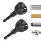 2Pcs Deburring Chamfer Tool, External Burr Remover with Carbide Blade, Fits 1/8" to 3/4" (3-20mm) Hex Shank Drill Bit