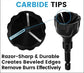 2Pcs Deburring Chamfer Tool, External Burr Remover with Carbide Blade, Fits 1/8" to 3/4" (3-20mm) Hex Shank Drill Bit