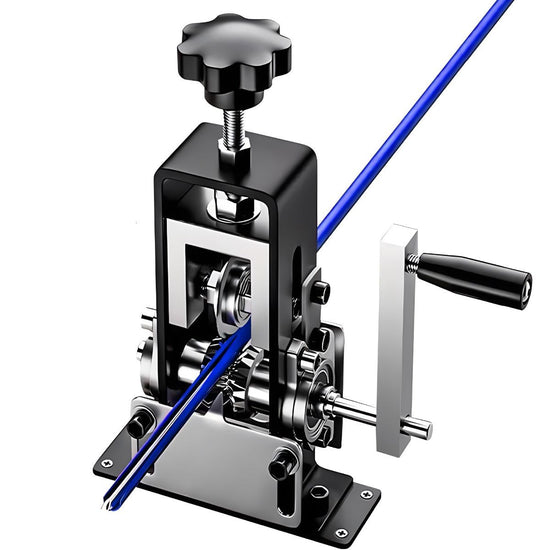 Manual Wire Stripping Machine, 0.06"-1" Wire Gauge Copper Wire Stripper, Drill Powered & Hand Crank Dual-Drive Cable Stripping Tool with Tungsten Blade, Wire Peeler for Scrap Copper Recycling