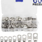 SC6-25 Series Copper Cable Lug Connectors, Silver-Tone, 60pcs
