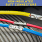 420PCS Non-Insulated Butt Connectors Kit - 6 Sizes BN0.5 to BN8