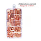 GT250pcs Copper Tube Terminals, Connecting Tubes, Wiring Terminals, Pliers Set
