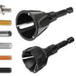 Deburring Tool Set, 2PCS External Chamfer Tool with Tungsten Carbide Blade, Bolt Deburring & Thread Repair for 1/8"-1" (3-25mm) Metal, Hex Shank Burr Removal Tool