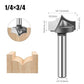 4PCS Point Cutting Round Over Bit Set With 1/4" Shank Carbide Router Bits for Woodworking Carving Cutting Diameter:1/2",5/8",3/4",7/8"