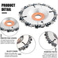 3 Pieces 5/8 Inch Wood Carving Chain Disc, 22 Teeth Angle Grinder Wood Cutting Chainsaw Wheel Disc Removal Stump for 4-1/2 Inch Angle, Inner Diameter Chainsaw