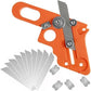 Edge Banding Trimmer, Veneer Edge Cutter Tool with 10Pcs Blade and 4Pcs Circular Edge scraper, Woodworking Hand Trimming Tool for Wood Edge Banding.veneer edge trimmer，edge banding trimmer tool