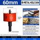 60mm Bi-Metal M42 High Speed Steel Hole Saw | with Pilot Drill Bit, Smooth Cutting Edge for PVC, Drywall, Wood, Plastic, Gypsum Board, Rubber, Thin Metal