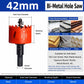 42mm Bi-Metal M42 High Speed Steel Hole Saw | with Pilot Drill Bit, Smooth Cutting Edge for PVC, Drywall, Wood, Plastic, Gypsum Board, Rubber, Thin Metal