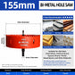 155mm Bi-Metal M42 High Speed Steel Hole Saw | with Pilot Drill Bit, Smooth Cutting Edge for PVC, Drywall, Wood, Plastic, Gypsum Board, Rubber, Thin Metal