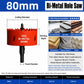 80mm Bi-Metal M42 High Speed Steel Hole Saw | with Pilot Drill Bit, Smooth Cutting Edge for PVC, Drywall, Wood, Plastic, Gypsum Board, Rubber, Thin Metal