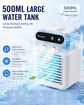 Portable Air Conditioners, Personal Cooling Fan with Humidifier, Rechargeable Mini Air Cooler for Car, Mini Air Conditioners with 2 Speeds for Home, Office, Bedroom, Camping