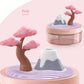Mini Portable Desktop Humidifier, Pink For Bedroom, With Cherry Tree, Quiet, Cool Mist, Auto Off, 7 Colors Night Light, 320ml, Home Office Travel