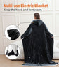 Wearable Heated Blanket Portable with Sleeves & Foot Pocket - Electric Snuggle Throw Blanket, 8 Heat Settings, 1-12H Auto Shut-Off, 50"x70"+14" Electric Blanket, for Her/Him/Family