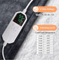 Wearable Heated Blanket Portable with Sleeves & Foot Pocket - Electric Snuggle Throw Blanket, 8 Heat Settings, 1-12H Auto Shut-Off, 50"x70"+14" Electric Blanket, for Her/Him/Family