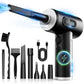 Compressed Air Duster, Rechargeable Cordless Electric Air Blower 3-Gear Adjustable, 100000RPM, Smart LED Display, LED Light, Keyboard, PC, Car, Home Cleaning, Replaces Canned Air, Black