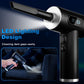 Compressed Air Duster, Rechargeable Cordless Electric Air Blower 3-Gear Adjustable, 100000RPM, Smart LED Display, LED Light, Keyboard, PC, Car, Home Cleaning, Replaces Canned Air, Black